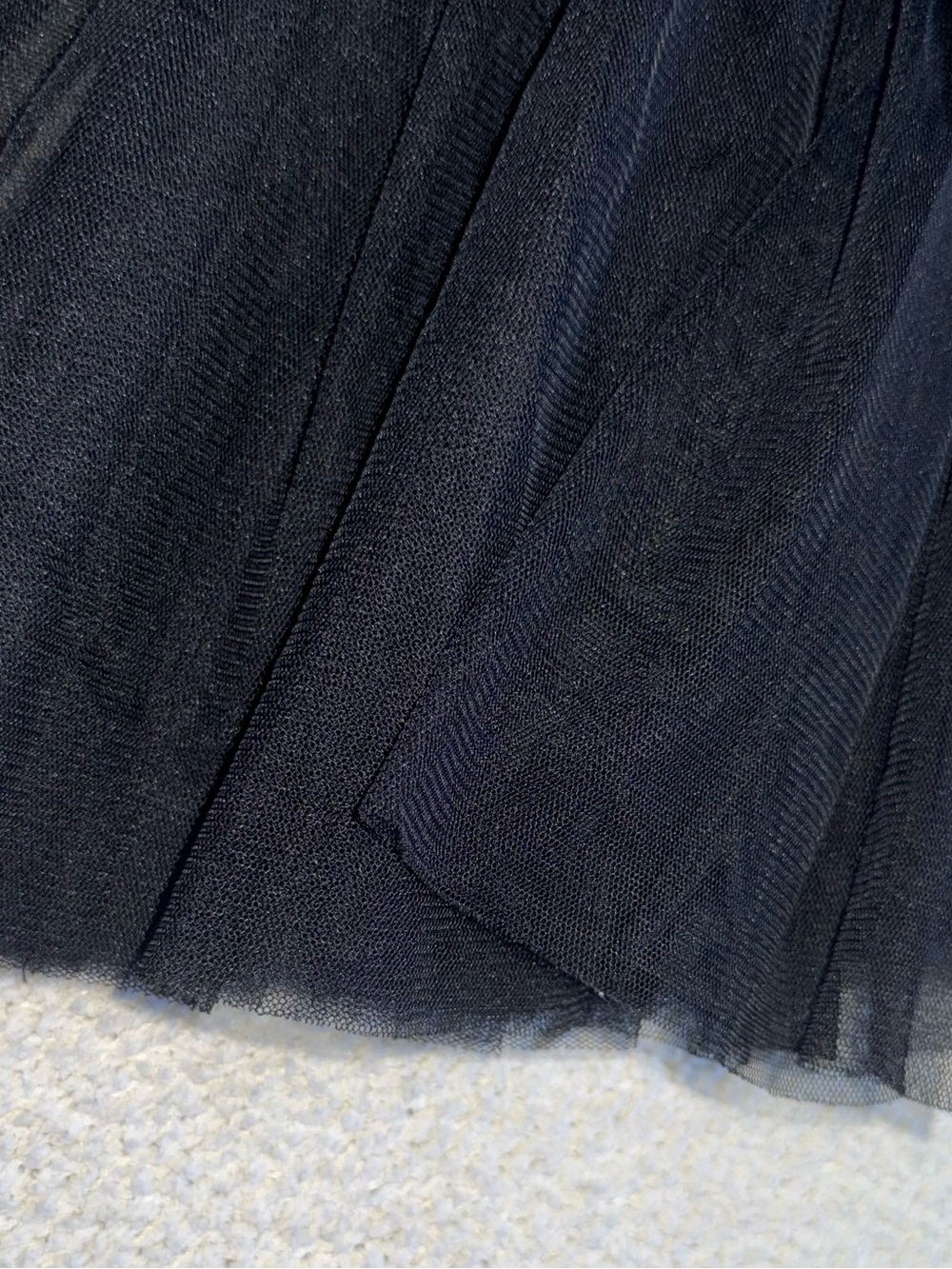 Taylor Joelle Black Tulle Twirl Dress White Collar Girls Size 2 - Picture 3 of 4